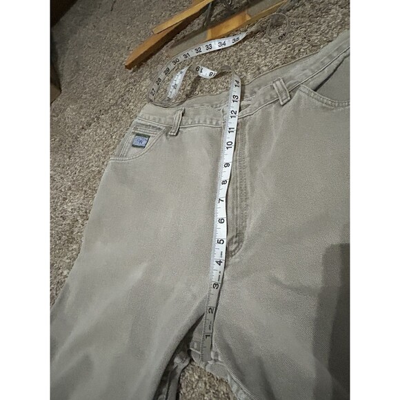 90s Wrangler Tan Very high Rise waisted jeans vintage Size 6 Western Tapered - Picture 10 of 12